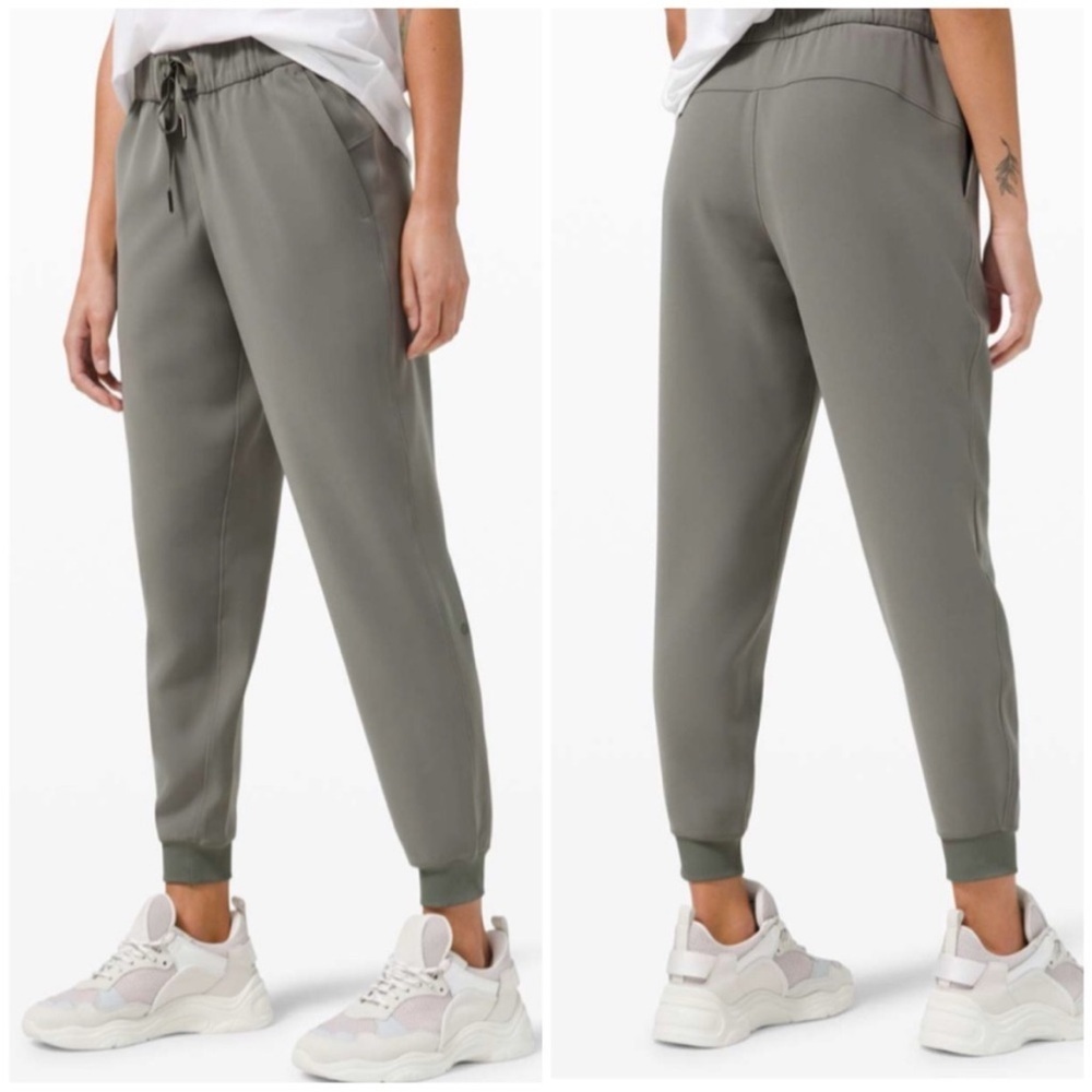 Lululemon on the fly woven joggers grey sage 4